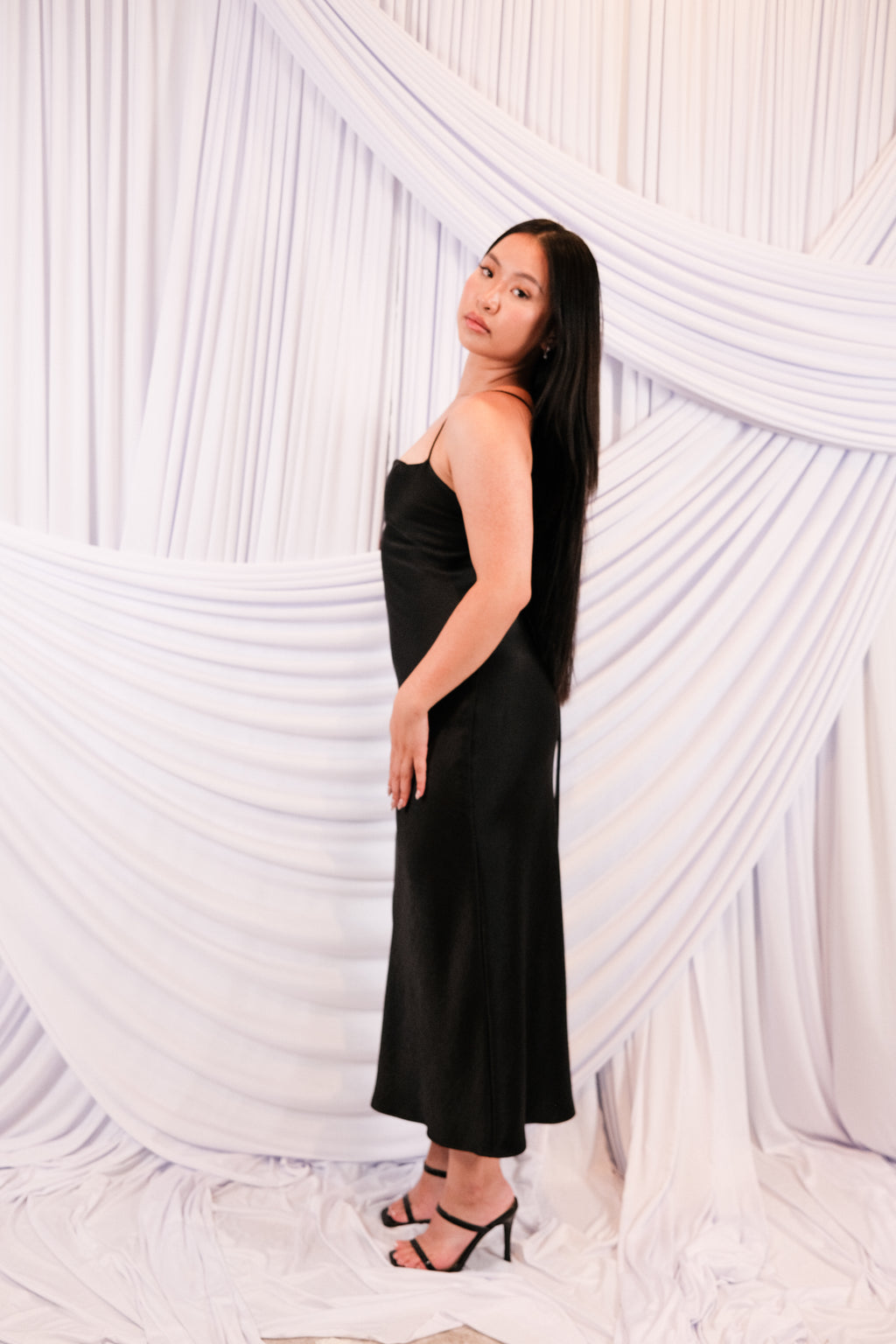 Seraphine Lace Up Midi Dress